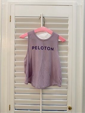 Lululemon Peloton Open Back Lavender Textured Tank Size 6